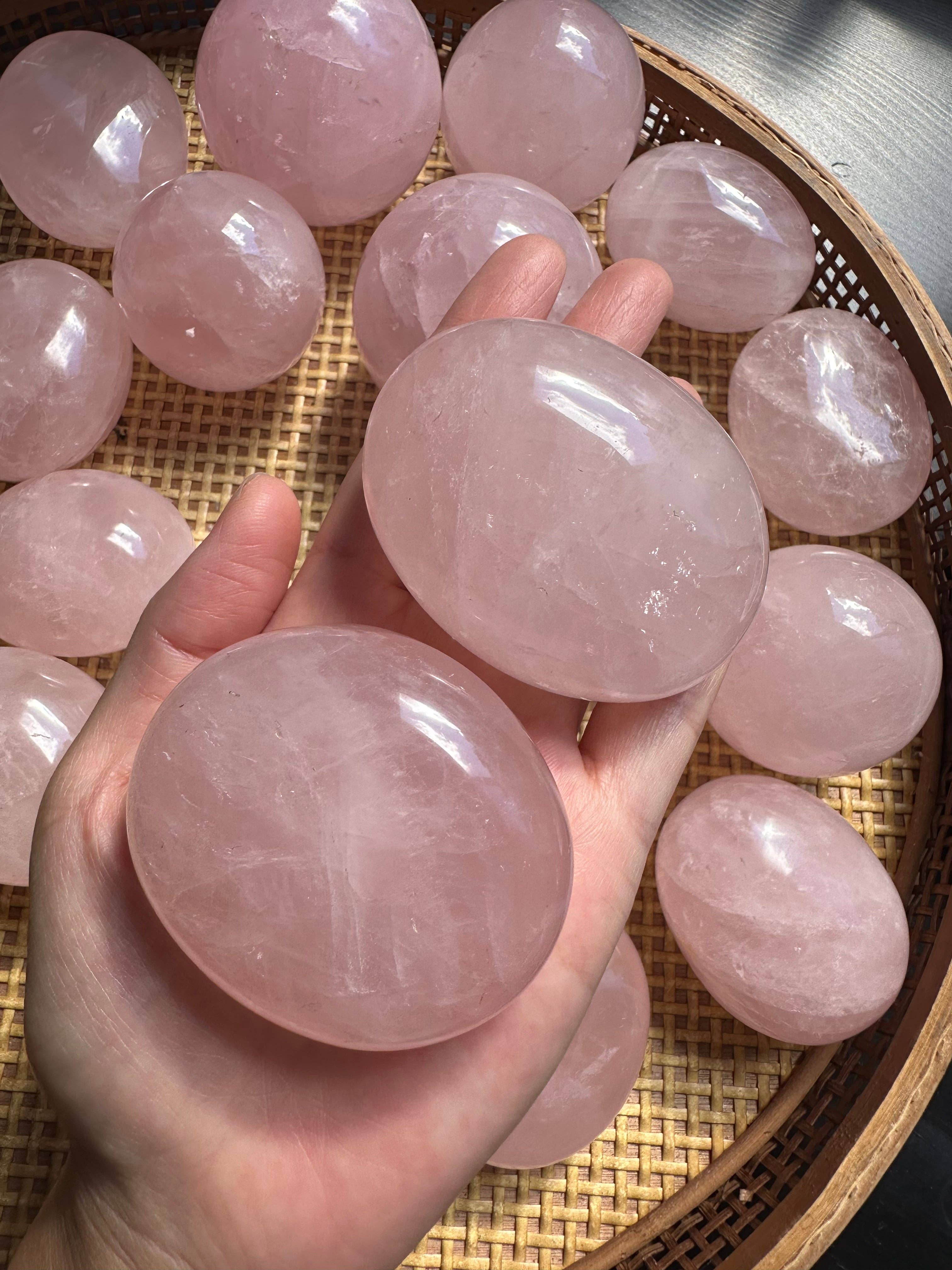 Rose Quartz Palm Stones Rose Quartz Palm Stones